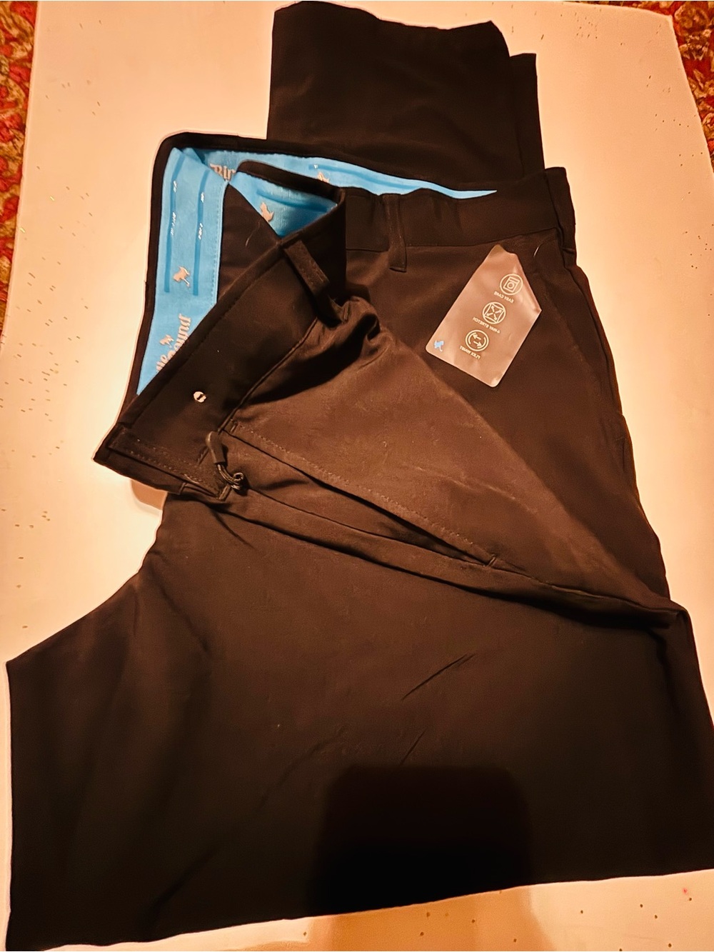 Men's Black Performance Pants - Lightweight Stretch